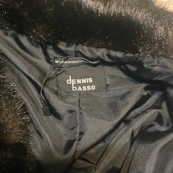 Dennis Basso Black Cape with Faux Fur Trim - Picture 5 of 7